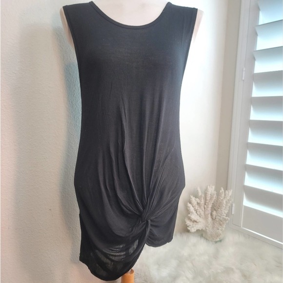 MADEWELL TWISTED SLEEVELESS T-SHIRT DRESS CREW NECK WOMEN'S SIZE LARGE - Picture 12 of 14